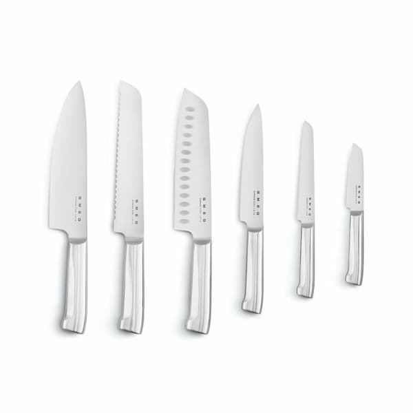 Set med köksknivar och hållare Smeg KBSF02BL