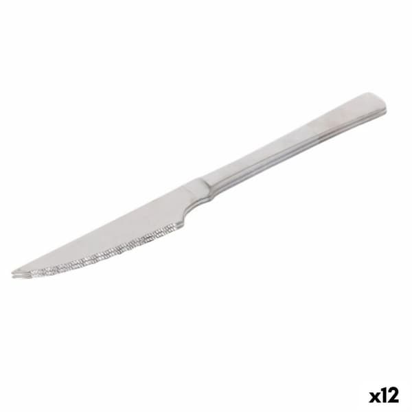 Set med köttknivar Quttin Madrid Silvrig Rostfritt stål 21 x 2 x 0,5 cm 2 Delar (12 antal)