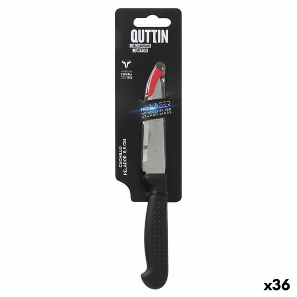 Skalkniv Quttin Laser Svart Silvrig Rostfritt stål 8,5 cm (36 antal)