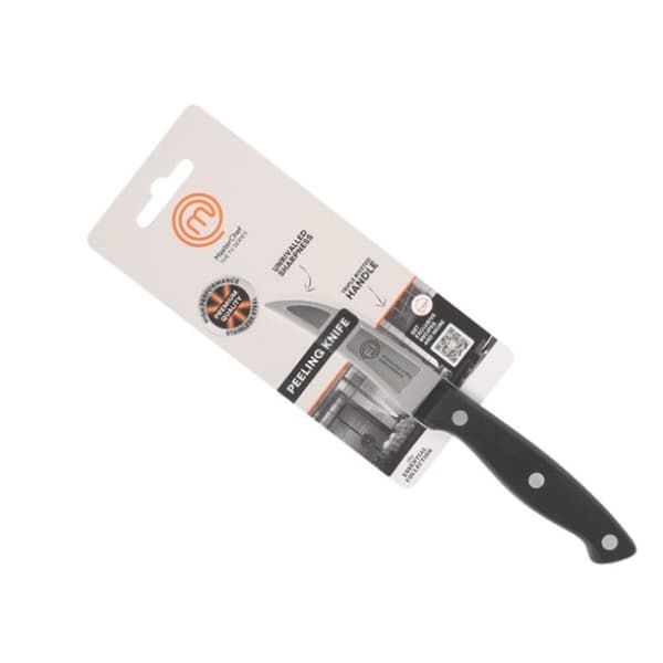 Skalkniv MasterChef Svart Silvrig Rostfritt stål 7 cm (24 antal)