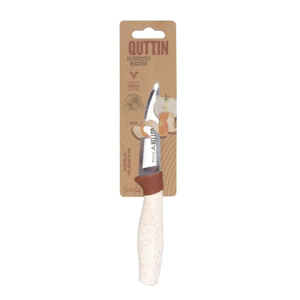 Skalkniv Quttin Terra Brun Silvrig Rostfritt stål 9 cm (48 antal)