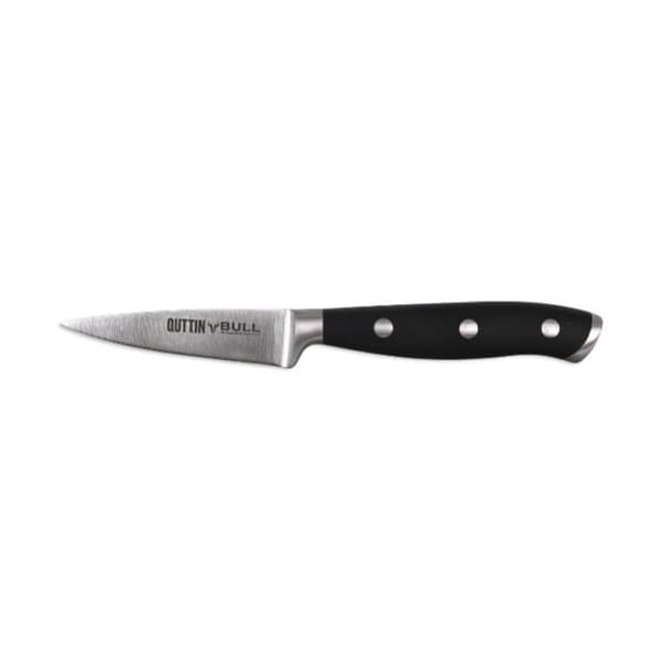 Skalkniv Quttin Bull Svart Silvrig Rostfritt stål 9 cm (4 antal)