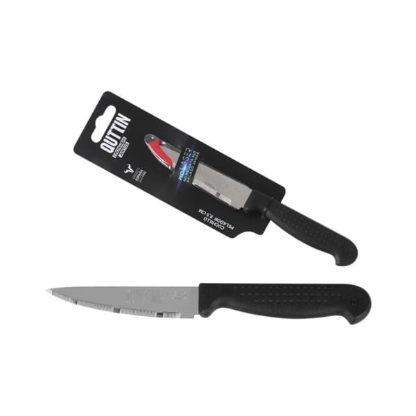 Skrællekniv Quttin Laser Sort Sølvfarvet Rustfrit stål 8,5 cm (36 Enheder)