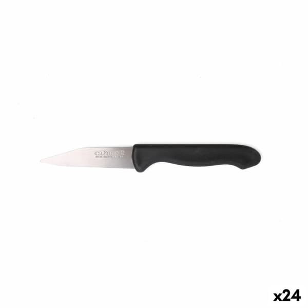Skrælknivssæt Cuyfor Sort Sølvfarvet Rustfrit stål 7,5 cm 6 Dele (24 enheder)