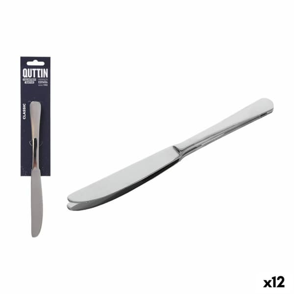 Knivsett Quttin Classic Sølv Rustfritt stål 21,6 x 1,8 cm 2 Deler (12 enheter)