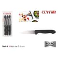 Miniatyrbilde 7 av 9: Skrellknivsett Cuyfor Svart Sølv Rustfritt stål 7,5 cm 6 Deler (24 enheter)