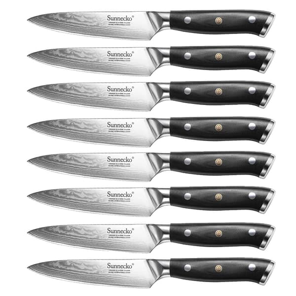 Damaskus Universalkniv, VG10 Stålblad, G10 Håndtag,A-8PCS SÆT
