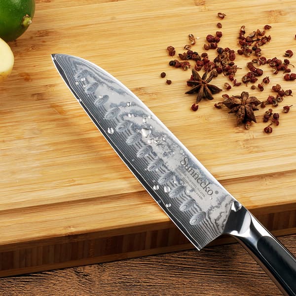 Sunnecko Santoku-kniv, 7 tum, VG10 damaskusstål,7 tum