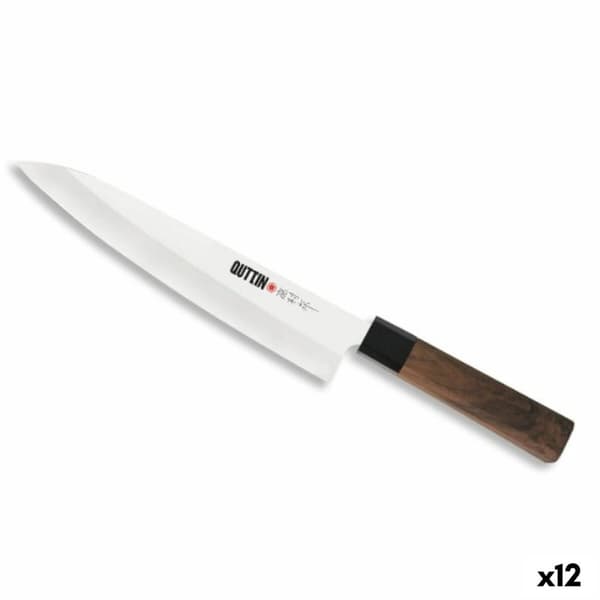 Køkkenkniv Quttin GYUTOU Takamura Brun Sølvfarvet 20 cm (12 enheder)