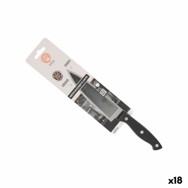 Kökskniv MasterChef Chef Svart Silvrig 15 cm (18 antal)