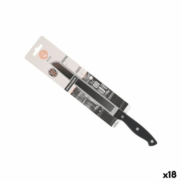 Brödkniv MasterChef 20 cm Svart Silvrig (18 antal)