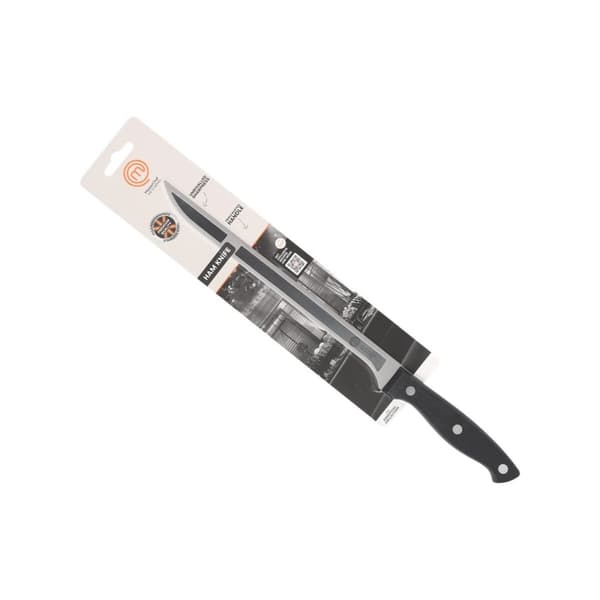 Skinkkniv MasterChef 23 cm Svart Silvrig (18 antal)