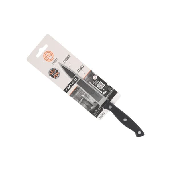 Kökskniv MasterChef Svart Silvrig 12 cm Flera användningsområden (24 antal)
