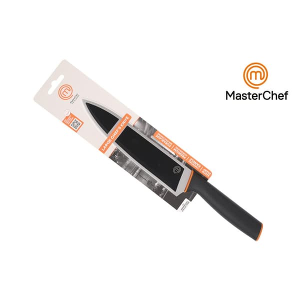 Kökskniv MasterChef Chef Svart Silvrig 20 cm (24 antal)