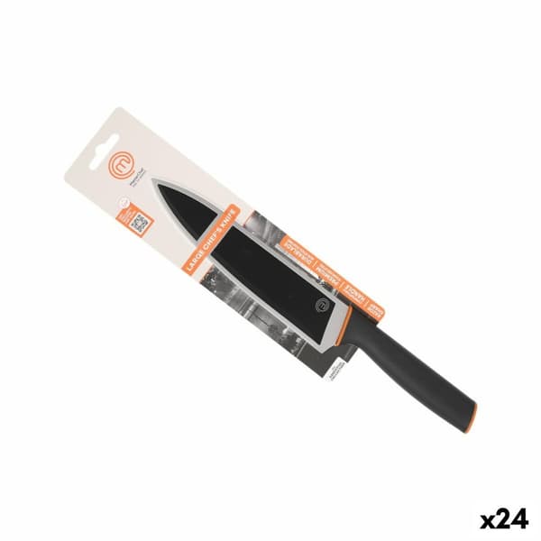 Kökskniv MasterChef Chef Svart Silvrig 20 cm (24 antal)