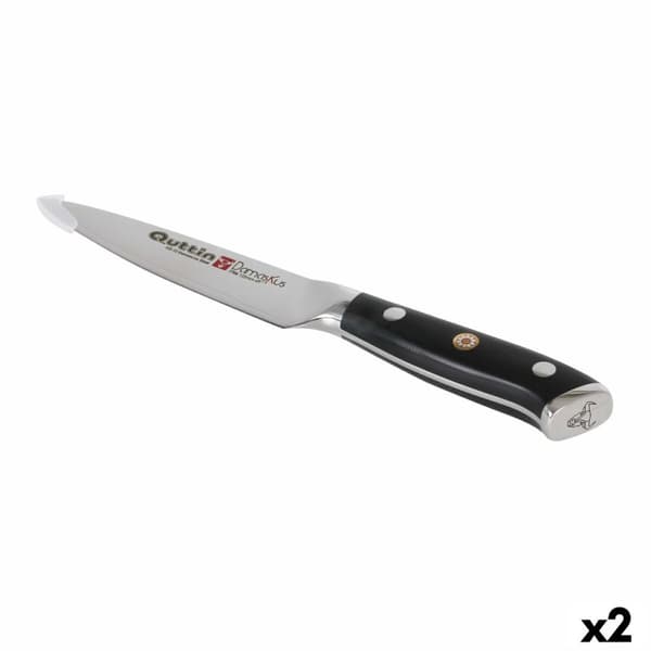 Køkkenkniv Quttin Damaskus Sort Sølvfarvet 12 cm (2 enheder)