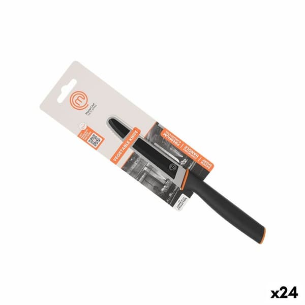 Grøntsags skræller kniv MasterChef Sort Sølvfarvet 11,5 cm (24 enheder)