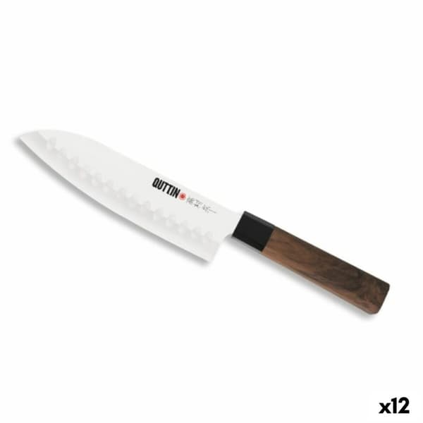 Køkkenkniv Quttin SANTOKU Takamura Brun Sølvfarvet 17 cm (12 enheder)