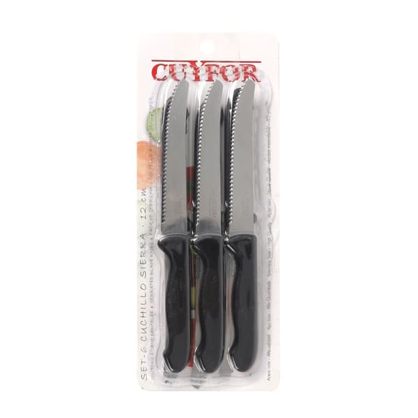 Lihaveitsiseitti Cuyfor Musta Hopeinen 12 cm 6 Kappaletta (24 osaa)