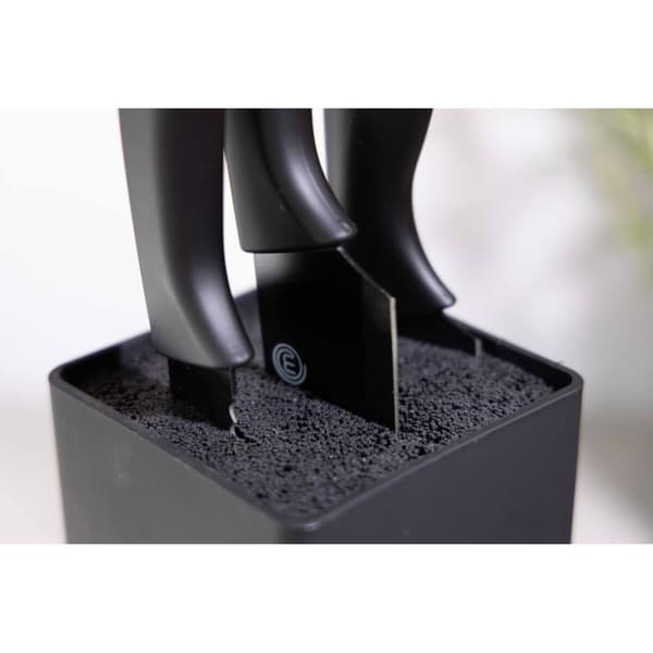 Kökskniv MasterChef Svart Silvrig 13 cm Flera användningsområden (24 antal)