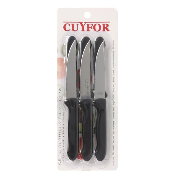 Knivset Cuyfor Filo Svart Silvrig 6 Delar (24 antal)