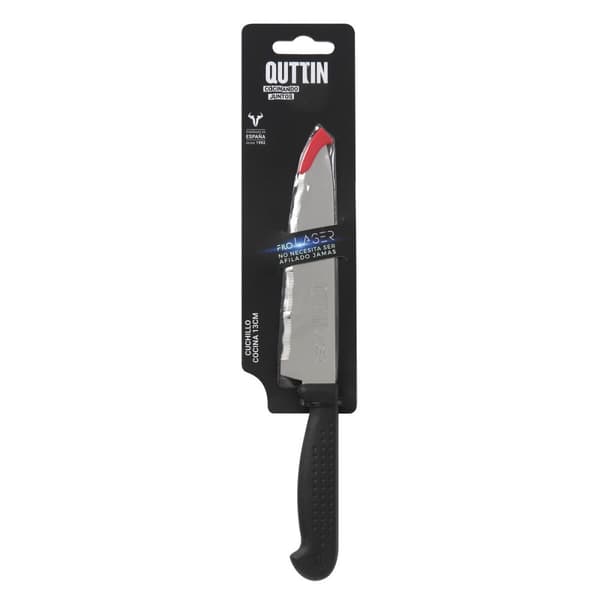 Køkkenkniv Quttin Laser Sort Sølvfarvet 28 x 6 x 1,3 cm (36 Enheder)