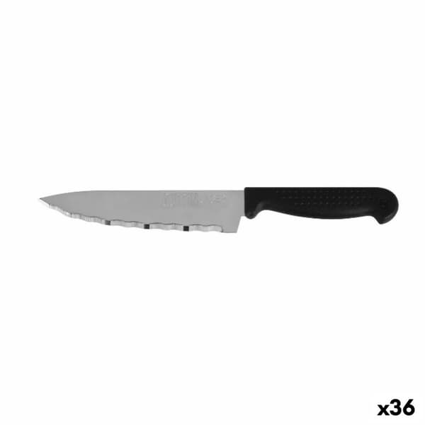 Køkkenkniv Quttin Laser Sort Sølvfarvet 28 x 6 x 1,3 cm (36 Enheder)