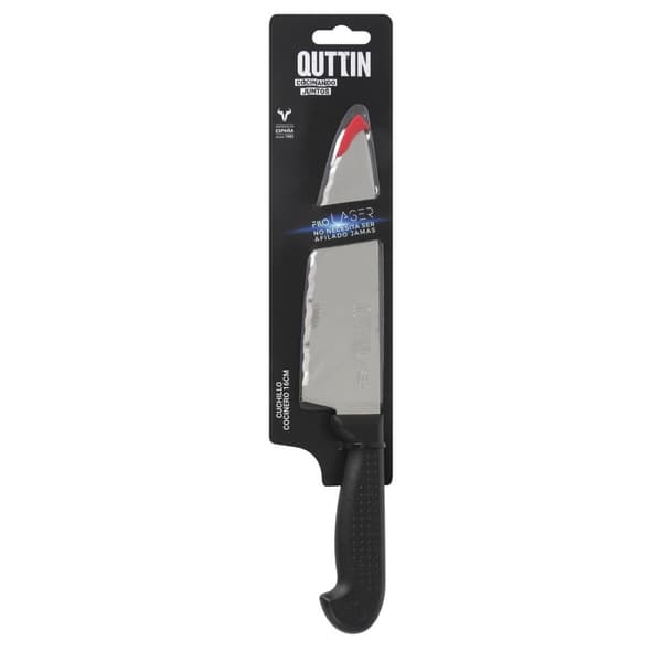 Kjøkkenkniv Quttin Laser Svart Sølv 28 x 6 x 1,3 cm (28 enheter)
