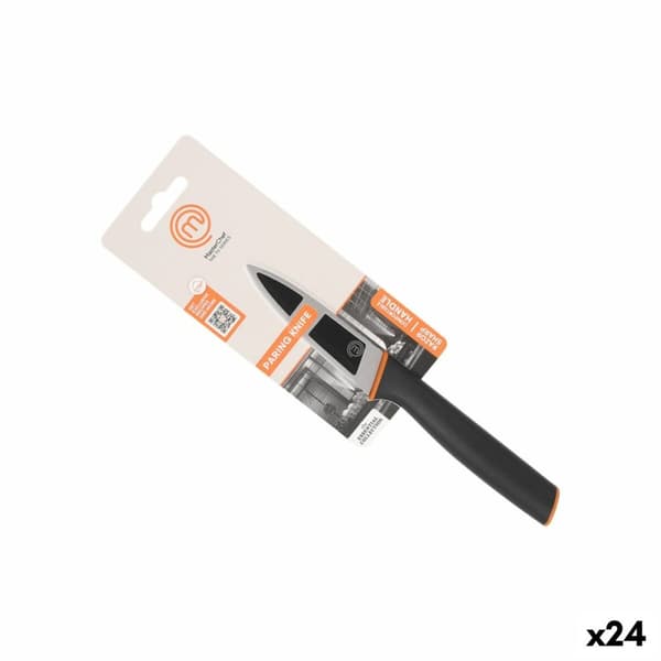 Kjøkkenkniv MasterChef Svart Sølv 9 cm (24 enheter)