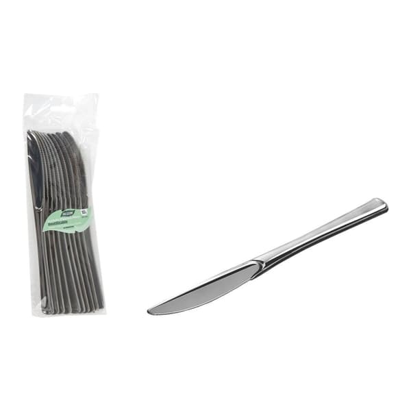 Sett med gjenbrukbare kniver Algon Sølv Plast 20 cm 10 Deler (24 enheter)