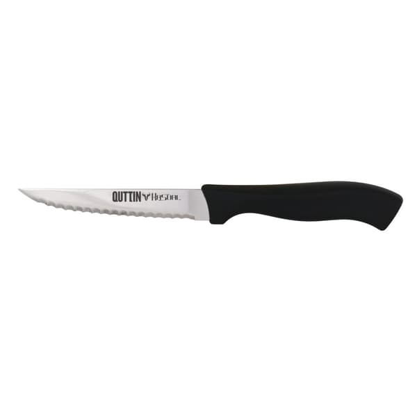 Savtakket kniv Quttin Kasual 22 x 2 x 1,5 cm Sort Sølvfarvet