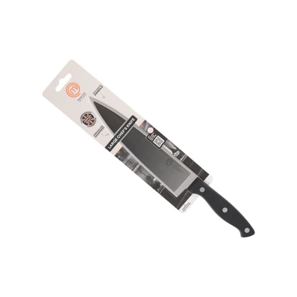 Køkkenkniv MasterChef Chef Sort Sølvfarvet 20 cm (18 enheder)