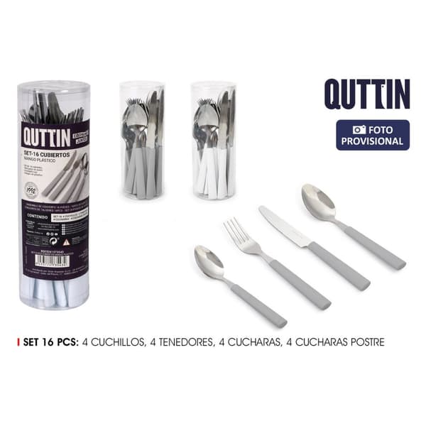 Bestick Quttin DOIO Plast 16 Delar 17 Delar (6 antal)