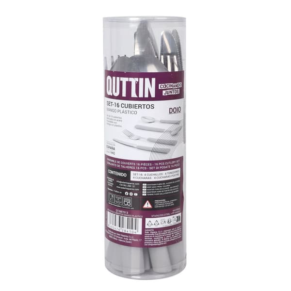 Bestick Quttin DOIO Plast 16 Delar 17 Delar (6 antal)