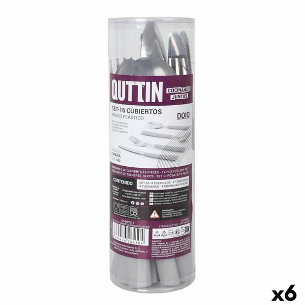 Bestick Quttin DOIO Plast 16 Delar 17 Delar (6 antal)