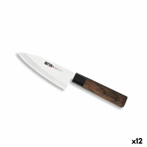 Kjøkkenkniv Quttin DEBA Takamura Brun Sølv 11 cm (12 enheter)