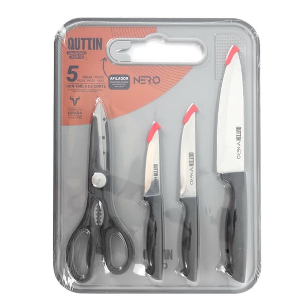 Knivsett Quttin Nero 5 Deler (4 enheter)