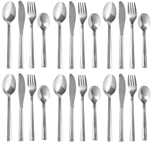 Bestick Set 24 Delar För 6 Personer . Rostfritt