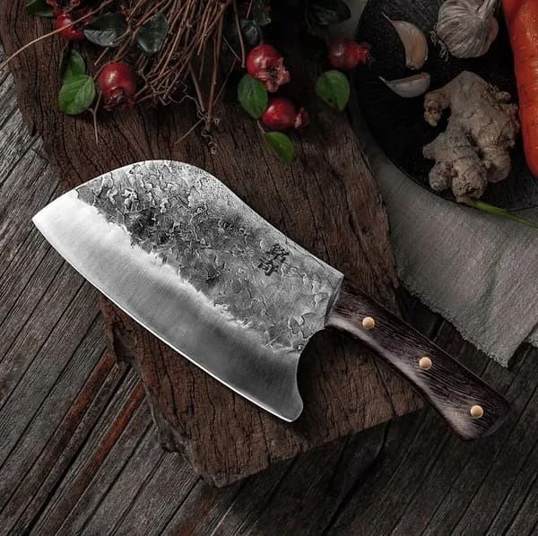 KOKKEKNIV HÅNDSMEDET RUSTFRIT STÅL FORKROMET 30 CM HAKEKØKS