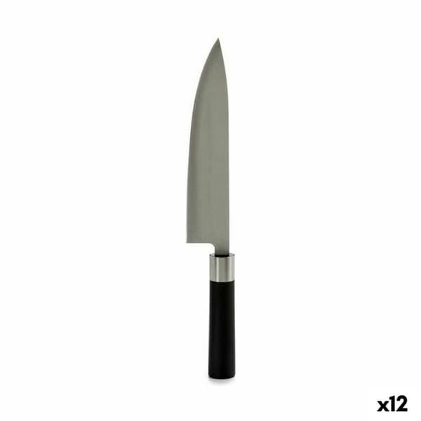 Kökskniv Kinvara KT11-5604S01 Svart Silvrig Rostfritt stål Plast 5 x 33,5 x 2,3 cm (12 antal)