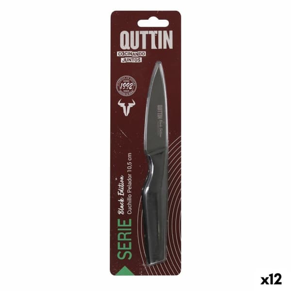 Skalkniv Quttin Black Rostfritt stål 9 cm (12 antal)