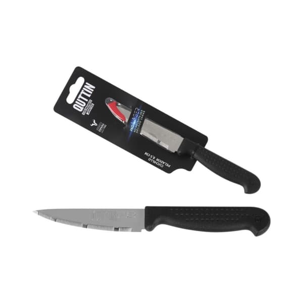 Skalkniv Quttin Laser Svart Silvrig Rostfritt stål 8,5 cm (36 antal)