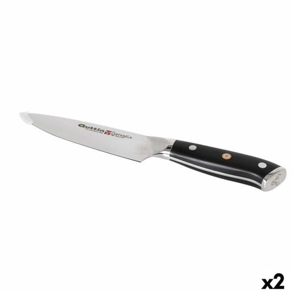 Kökskniv Quttin DAMASKUS Svart Silvrig 15 cm (2 antal)