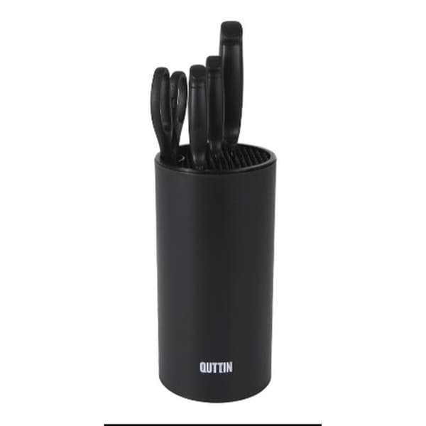 Set med köksknivar och hållare Quttin Nero 5 Delar (2 antal)