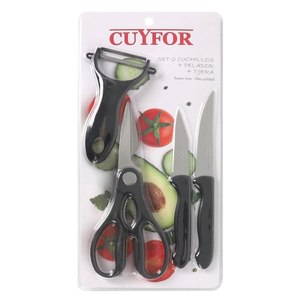 Skrælknivssæt Cuyfor Rustfrit stål 2 Dele (12 enheder)