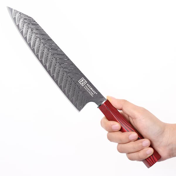 Kiritsuke-veitsi, AUS-10 damaskiteräs, ergonominen G10-kahva,8 tuumaa