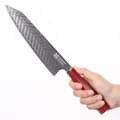 Pikkukuva 3 / 4: Kiritsuke-veitsi, AUS-10 damaskiteräs, ergonominen G10-kahva,8 tuumaa