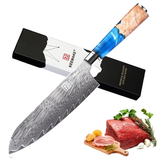 Professionel Santoku Kniv, 18 cm Klinge, Ergonomisk Håndtag,7 tommer