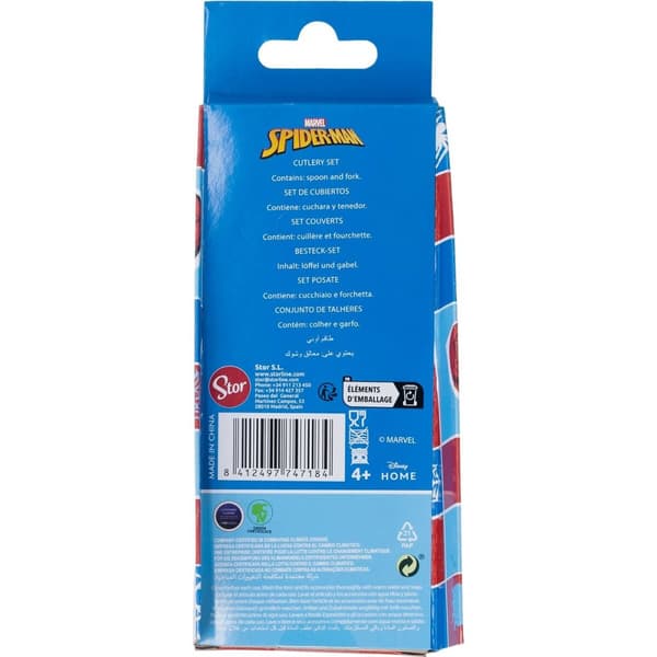Aterinsetti Spider-Man CZ11342 Ruostumaton teräs Monivärinen 2 Kappaletta