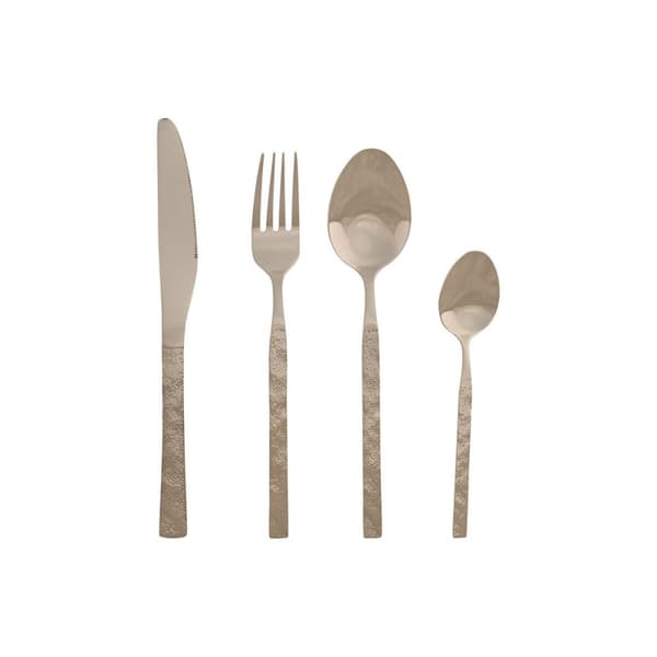 Bestik Home ESPRIT Sølvfarvet Rustfrit stål 15 x 7 x 24 cm 16 Dele